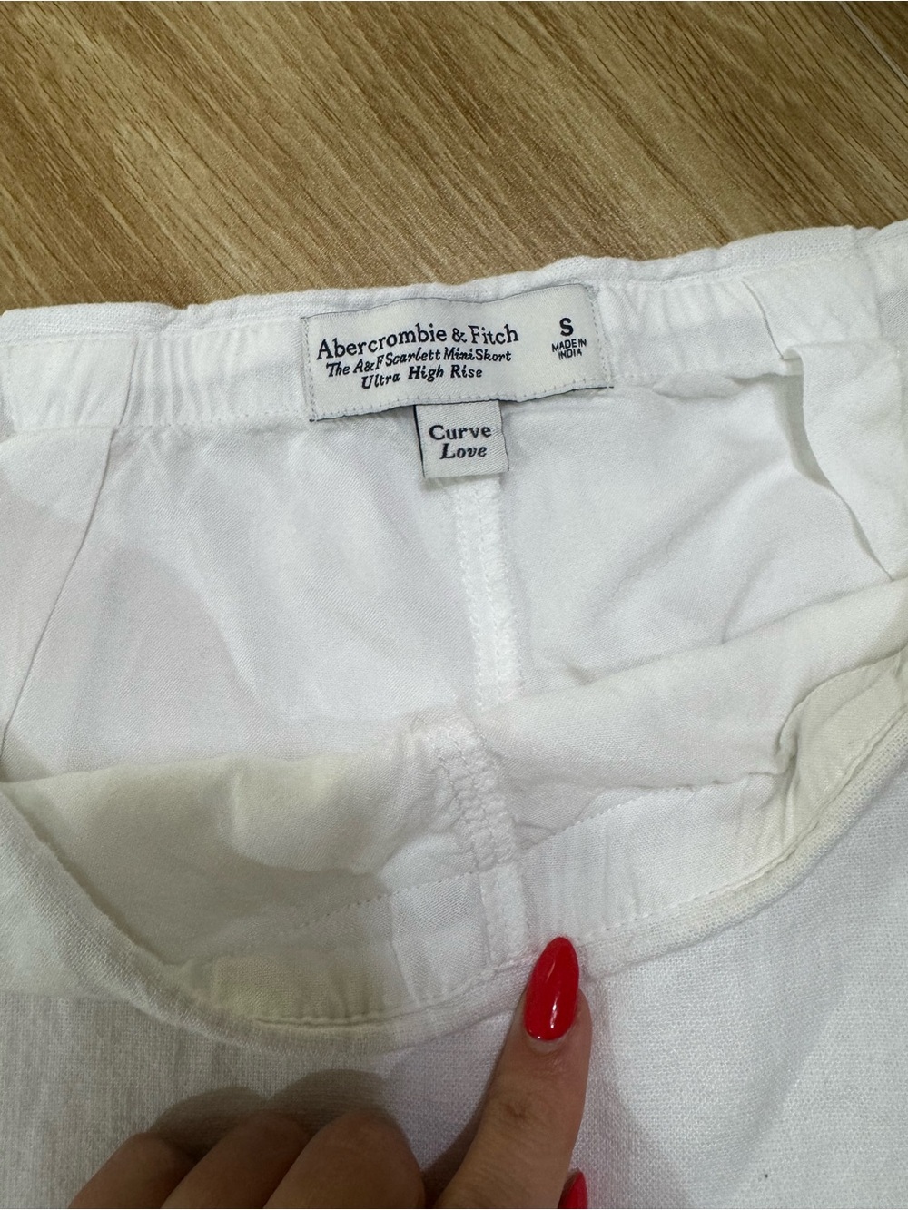 Abercrombie Scarlett curve love linen-blend mini skort - Picture 2 of 4
